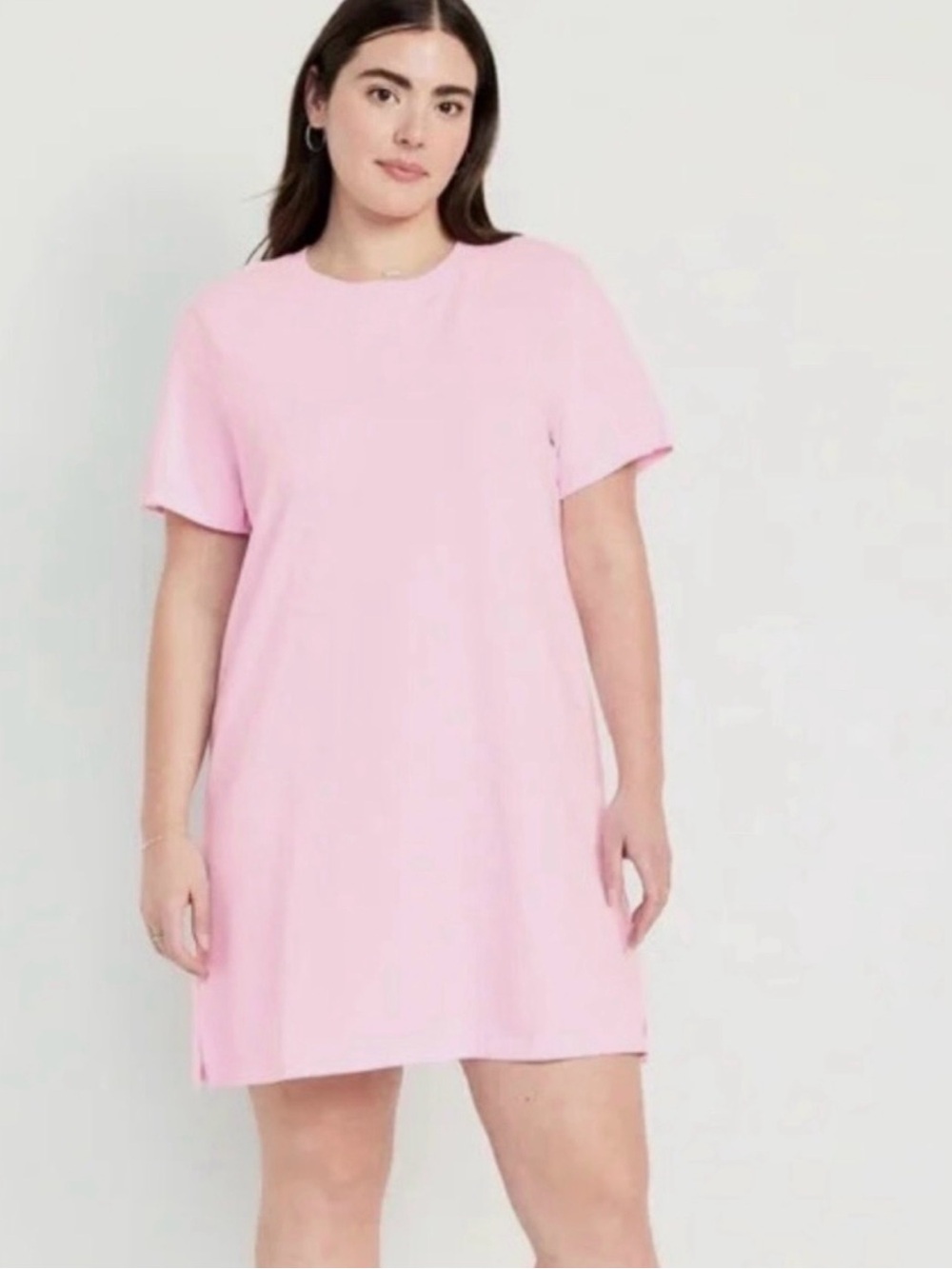 Old Navy Crew-Neck Mini T-Shirt Dress - soft pink